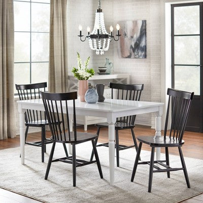  Set Of 2 Venice High Back Contemporary Windsor Dining Chairs - Buylateral