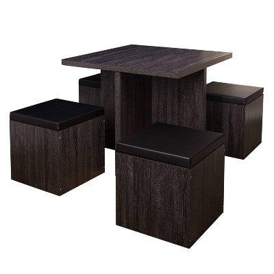  5pc Howard Dining Set With Storage Ottoman - Buylateral