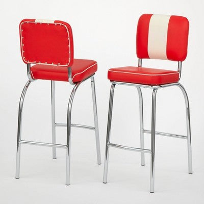  Set Of 2 30" Raleigh Retro Counter Height Barstools - Buylateral