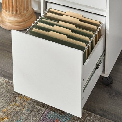  Wenz 2 Drawer Contemporary File Cabinet White - Buylateral