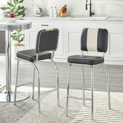  Set Of 2 30" Raleigh Retro Counter Height Barstools - Buylateral