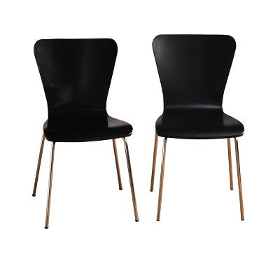  Set Of 2 Pisa Modern Bentwood Dining Chairs - Buylateral