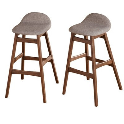 Set Of 2 30" Mid-Century Modern Barstools - Buylateral