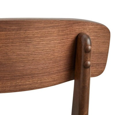  Buylateral Set Of 2 Wave Solid Rubberwood Dining Chairs
