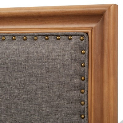 Queen Shaye Upholstered And Rustic Wood Bed - Buylateral