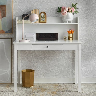  Foster Desk With Hutch White - Buylateral