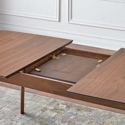  7pc Wave Rectangular Dining Set Walnut/Blue - Buylateral