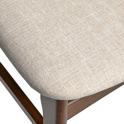  Buylateral Set Of 2 Wave Solid Rubberwood Dining Chairs