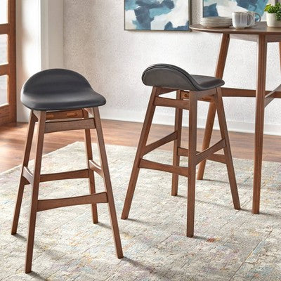  Set Of 2 30" Mid-Century Modern Barstools - Buylateral