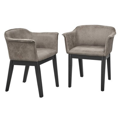  5pc Jonas Round Dining Set Walnut/Gray/Black - Buylateral