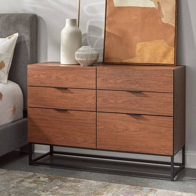  Noble 6 Drawers Dresser Walnut - Buylateral