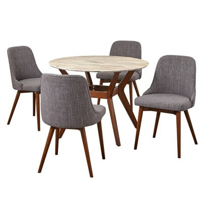  5pc Saville Dining Set Gray - Buylateral