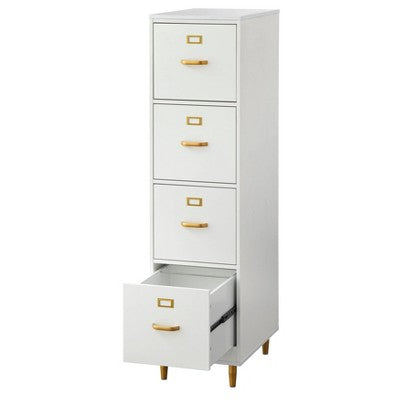  Dixie 4 Drawer Filing Cabinet White - Buylateral