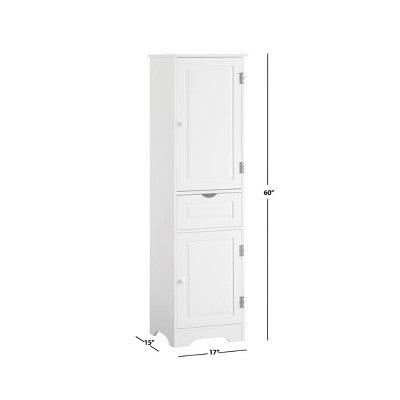  Brighton Kitchen Storage Pantry Cabinet White - Buylateral