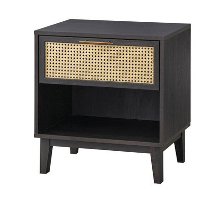  Andros Night Stand With Faux Cane Drawer Front - Buylateral