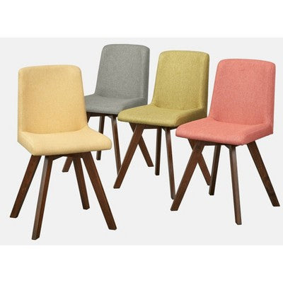  Set Of 4 Clybourn Dining Chair - Buylateral: Mid-Century Modern, Upholstered, Rubberwood Legs