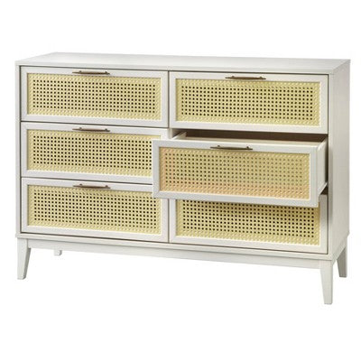  Andros 6 Drawer Dresser With Faux Cane Drawer Fronts - Buylateral