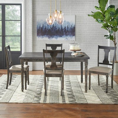  5pc Burntwood Dining Set Gray - Buylateral