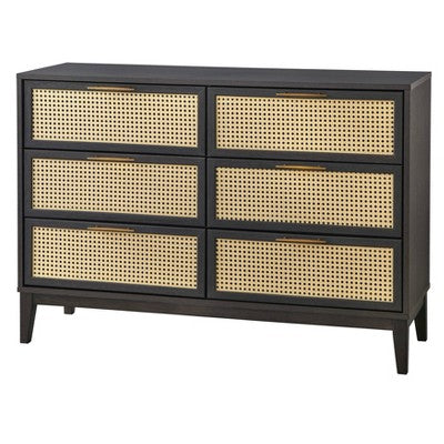  Andros 6 Drawer Dresser With Faux Cane Drawer Fronts - Buylateral