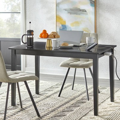 Ruston Rectangular Dining Table With USB Port - Buylateral