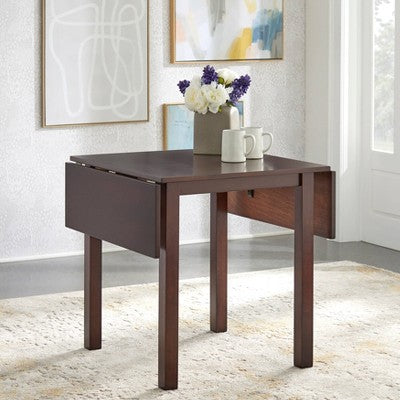  Austin Drop Leaf Extendable Dining Table Wood/Espresso - Buylateral