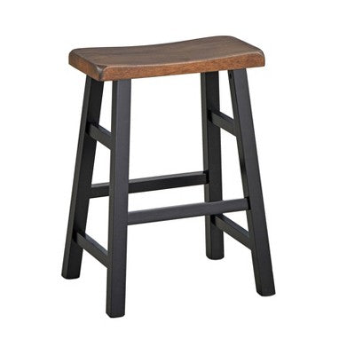  4pc Galena Counter Height Dining Set Walnut/Black - Buylateral