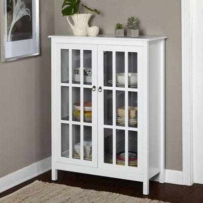  Portland Tall Cabinet White/Gray - Buylateral