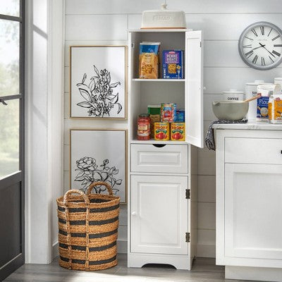  Brighton Kitchen Storage Pantry Cabinet White - Buylateral