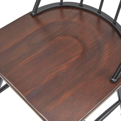  Set Of 2 Milo Windsor Metal With Wood Seat Dining Chairs - Buylateral