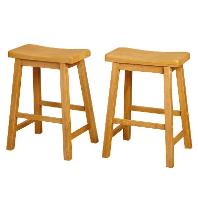  Set Of 2 24" Belfast Saddle Stools - Buylateral
