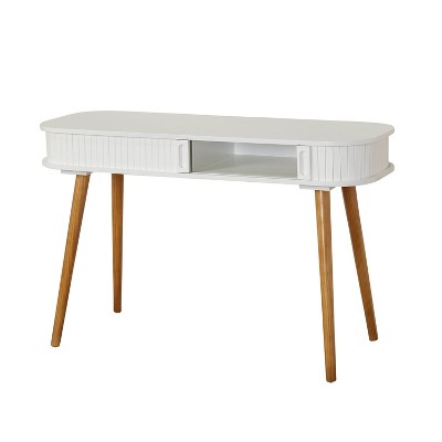  Edie Desk - White/Walnut - Buylateral