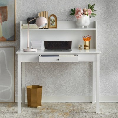  Foster Desk With Hutch White - Buylateral