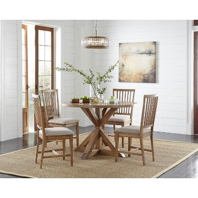  Charlotte Pedestal Dining Table Driftwood - Buylateral