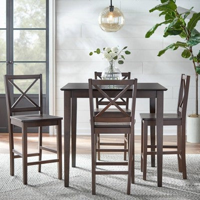  Counter Height Table Wood Espresso Brown - Buylateral