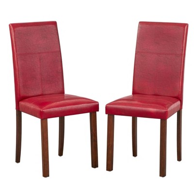 3pc Newark Parson Dining Set Walnut/Red - Buylateral