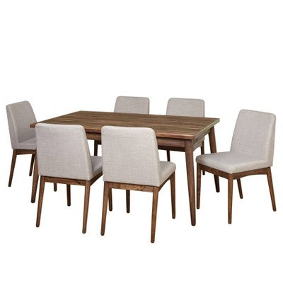  Element Mid-Century Modern Dining Set Walnut - Buylateral