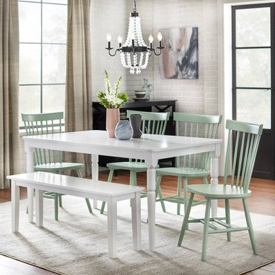  6pc Parma Rectangular Dining Set With Bench - Buylateral