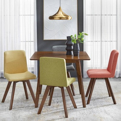  Set Of 4 Clybourn Dining Chair - Buylateral: Mid-Century Modern, Upholstered, Rubberwood Legs