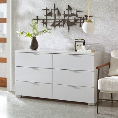  Zuri Six Drawer Chest White - Buylateral