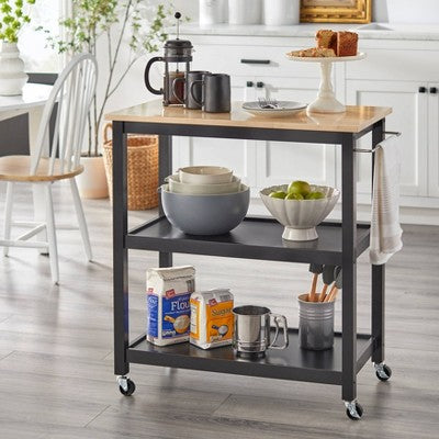  Mylah Kitchen 2-Tier Rolling Cart - Buylateral