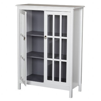  Portland Tall Cabinet White/Gray - Buylateral