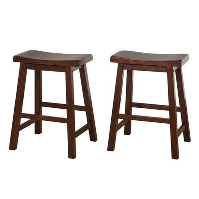  Set Of 2 24" Belfast Saddle Stools - Buylateral
