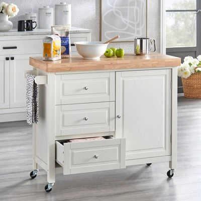  Monterey Kitchen Cart White - Buylateral