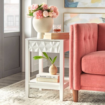  Marquise Modern End Table White - Buylateral