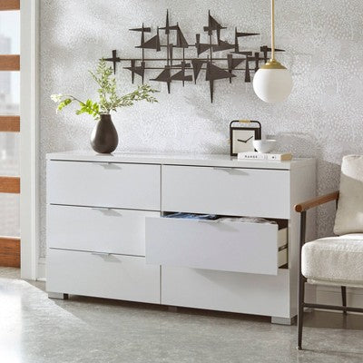  Zuri Six Drawer Chest White - Buylateral