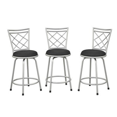  Set Of 3 Avery Adjustable Metal Barstool - Buylateral