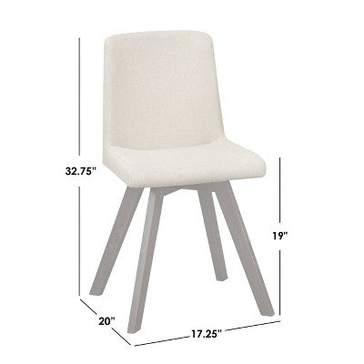  Set Of 4 Clybourn Dining Chair - Buylateral: Mid-Century Modern, Upholstered, Rubberwood Legs