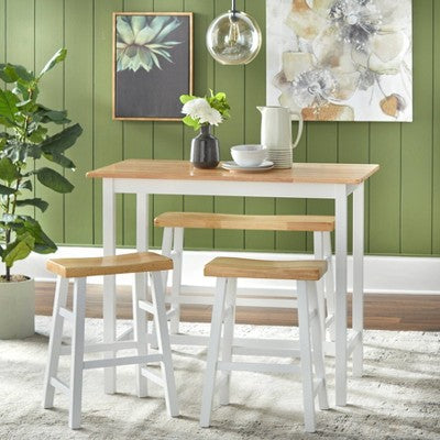  4Pc Galena Counter Height Dining Set White - Buylateral