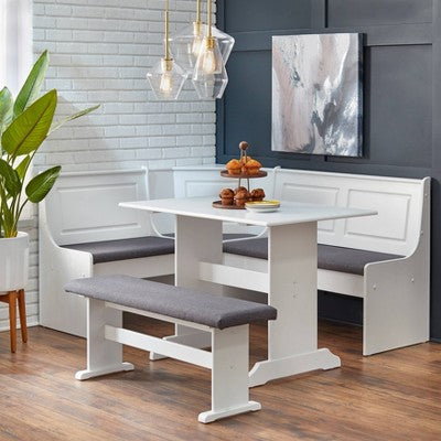  3pc Polly Upholstered Nook Dining Set - Buylateral