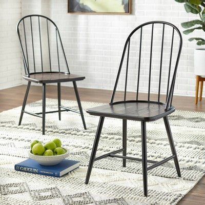  5pc Sheffield Dining Set Black/Driftwood - Buylateral
